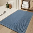 thumbnail image 2 of SIXHOME Bathroom Rugs Waffle Bath Rug Super Soft Absorbent Non Slip Bath Mat Beside Tub Rubber Backed Machine Washable Bathroom Rugs with Tassels Boho Bathroom Decor 24" x 36" Blue, 2 of 7