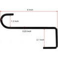 thumbnail image 2 of 6Pcs/12Pcs Black Vinyl Fence Hooks, 2 x 6 Inches Patio Hooks Powder Coated Steel Fence Hangers for Hanging Plants & Planters, Bird Feeder, Pool Equipment, 2 of 5