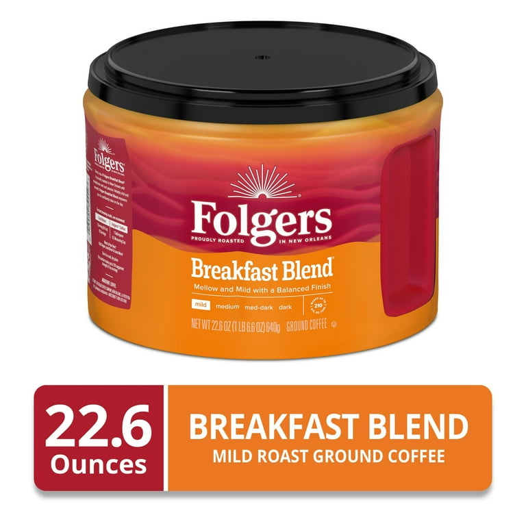 Coffee, Breakfast Blend, 22.6 oz Canister Coffee, Breakfast Blend, 22.6 oz Canister
