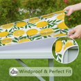 thumbnail image 6 of Yellow Lemon Fruit Slices White Pattern Square Fitted Tablecloth with Elastic Edge,Square Table Cover,Washable Elastic Table Cover for Home Kitchen Party Decor 36"x36", 6 of 6