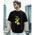 thumbnail image 3 of Men's T-Shirt Summer Yellow Lemon Short Sleeve Casual Tee Classic Crew Neck T-Shirt for Men, S, 3 of 7