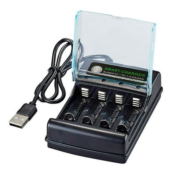 EASTIN 1.5V Alkaline Battery Charger with Independent Charging 4 Slots and Energy Saving Features