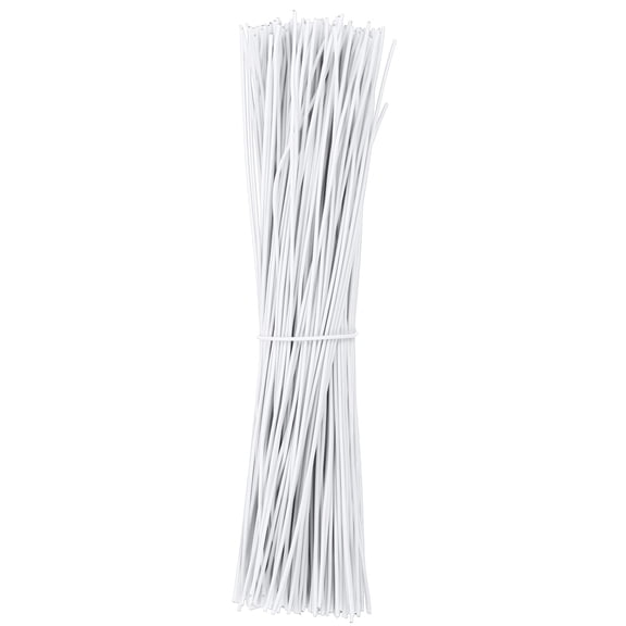 Uxcell 300 Pcs Plastic Twist Ties, 6 Inch Reusable Cable Ties, 0.04 Inch Wide Bag Coated Ties White