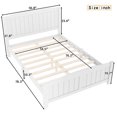 thumbnail image 5 of Bellemave Full Size Bed Frame, Wood Platform Bed with Headboard and Footboard, Farmhouse Style Full Bed Frame with Support Slats and Strong Structure, No Box Spring Needed-White, 5 of 8