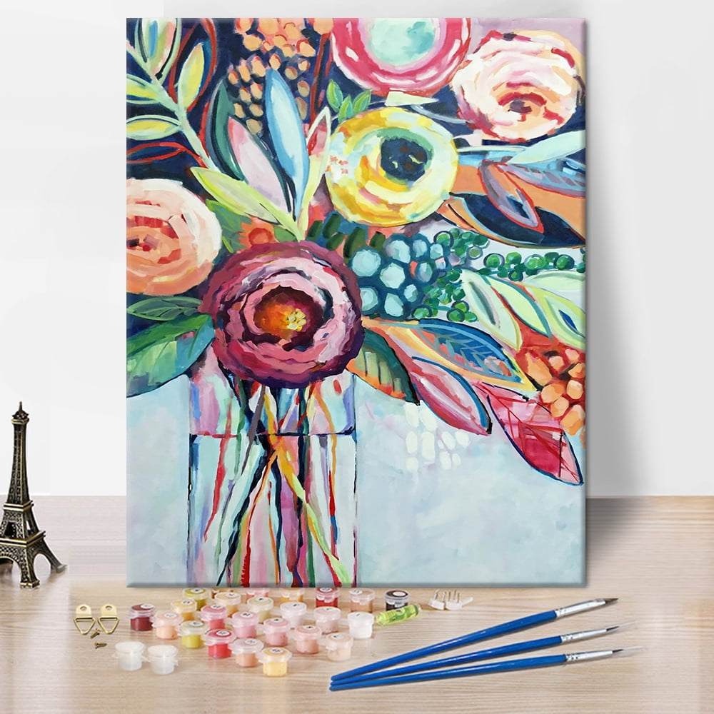 TISHIRON Paint by Numbers for Adults,16x20 inch Canvas Wall Art ...