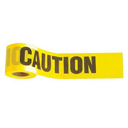 Johnson Level & Tool 3324 Caution Tape, 1,000' x 3", Yellow, 1 Roll