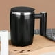 thumbnail image 3 of Taza de autoagitadora, taza de material acero inoxidable automezclante, mezclador inteligente de bebidas calientes para oficina, sin para , Negro Macarena taza auto-agitable, 3 of 8