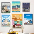 thumbnail image 4 of Pósteres de ciudades turísticas de fama mundial, impresiones de Londres, Nueva York, arte de pared de viaje, pintura en lienzo, imagen para decoración del hogar y la sala de estar, 4 of 5