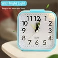 thumbnail image 6 of Small Analog Alarm Clock Battery Operated, Travel Silent with No Ticking Analog Quartz Snooze, Light, 6 of 6
