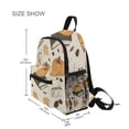 thumbnail image 3 of FORMRS School Backpack with Front Zippered Pocket 12" Student Travel Daypack, Beige Fall Books, 3 of 6