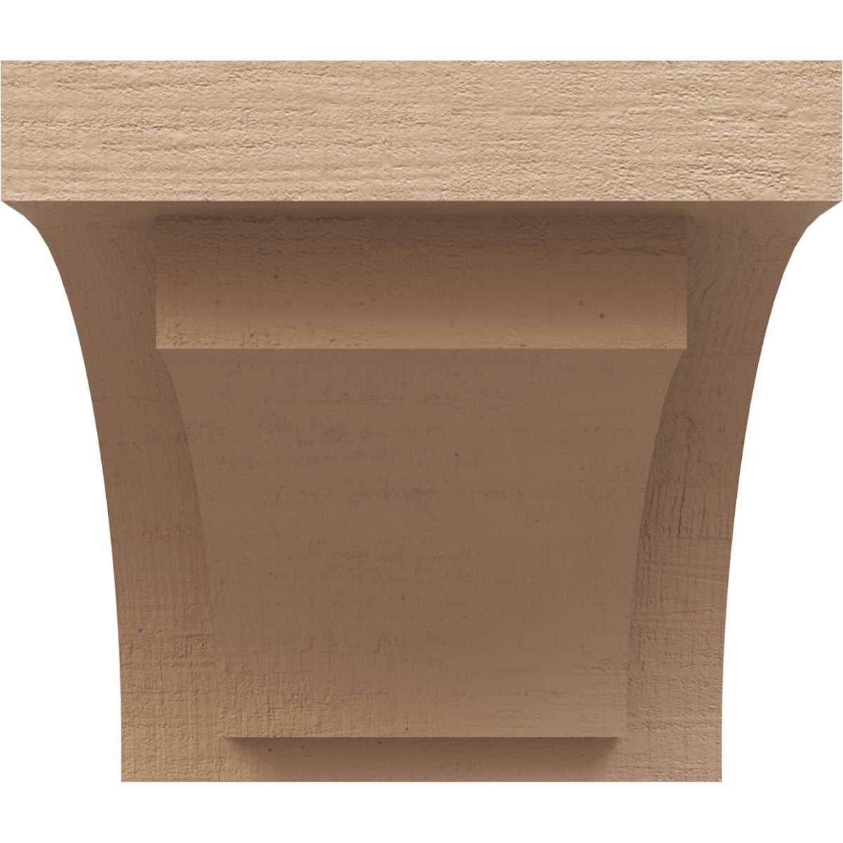 6"W x 6"D x 6"H Wide Rivera Rough Cedar Woodgrain TimberThane Corbel, Primed Tan