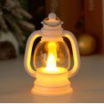 thumbnail image 6 of SLYNSHome Clearance LED Christmas Mini Lantern Decoration,4.3 Inch Lights Small Lantern Table Centerpiece Vintage Camping Hanging Lamp Ornaments Small Oil Lamp Bulk for Xmas Tree,Home,Party (White), 6 of 7