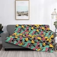 thumbnail image 2 of Fotbe Angry Shark Pattern Manta de Franela con Estampado, Manta Ultrasuave para Cama, Sofá, Auto, Hipoalergénica y Antibolitas-80"x60", 2 of 6