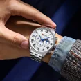 thumbnail image 2 of Reloj Curren Luxury Chronograph Con Calendario Para Hombre Fondo Plateado, 2 of 4