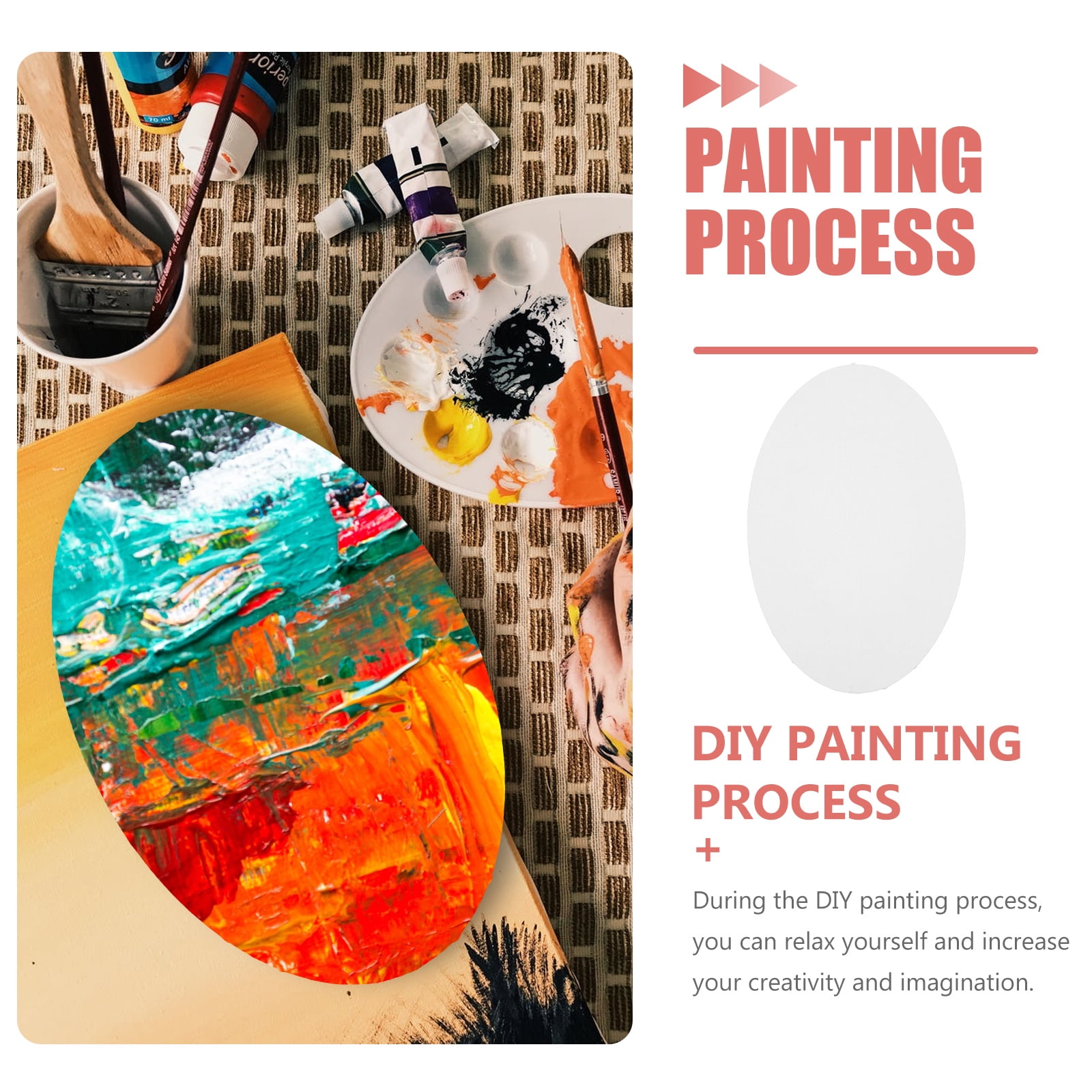 WHAMVOX DIY Painting Canvas Hobbyists 5Pcs 11.8X7.9X0.6In