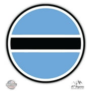 Botswana Flag - 3" Vinyl Sticker - For Car Laptop I-Pad Phone Helmet Hard Hat - Waterproof Decal