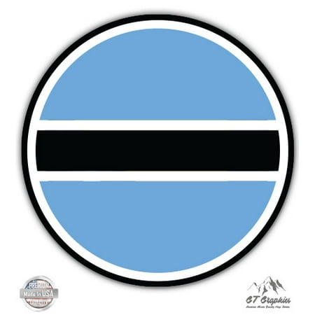 Botswana Flag - 3" Vinyl Sticker - For Car Laptop I-Pad Phone Helmet Hard Hat - Waterproof Decal