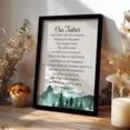 thumbnail image 2 of Christian Our Father The Lords Prayer Framed Wall Art Prints Posters Decor, Religious Bible Verse Scripture Print Pictures Framed Artwork for Walls Prayer Room Living Room Home Decor 11x14, 2 of 6