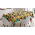 thumbnail image 1 of Ambesonne Geometric Tablecloth Rectangular Table Cover, Retro Hipster Mosaic Tile, 52"x70", Multicolor, 1 of 3