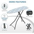 thumbnail image 4 of Full Size Steam Ironing Board Heavy Duty Metal Foldable with Heat Resistant Cover Dual Use for Flat and Vertical Steaming 14x48 Blue, 4 of 6