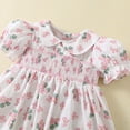 thumbnail image 4 of Toimothcn Toddler Girls Dress Puff Sleeve Cute Sweet Floral Printed Dress Soft Breathable Loose Summer Princess Dresses Cool Girl'S Dailywear, 4 of 8