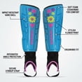 thumbnail image 3 of Vizari Blossom Soccer Shin Guards for Kids, Youth, and Adults | Lightweight Protective Gear with Stylish Design - BLUE, S, 3 of 10