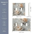 thumbnail image 2 of Yayeee Toggle Light Switch Wall Plate 3-Gang 6.37"x4.48" Decorative Outlet Cover, Beautiful Floral, 2 of 7