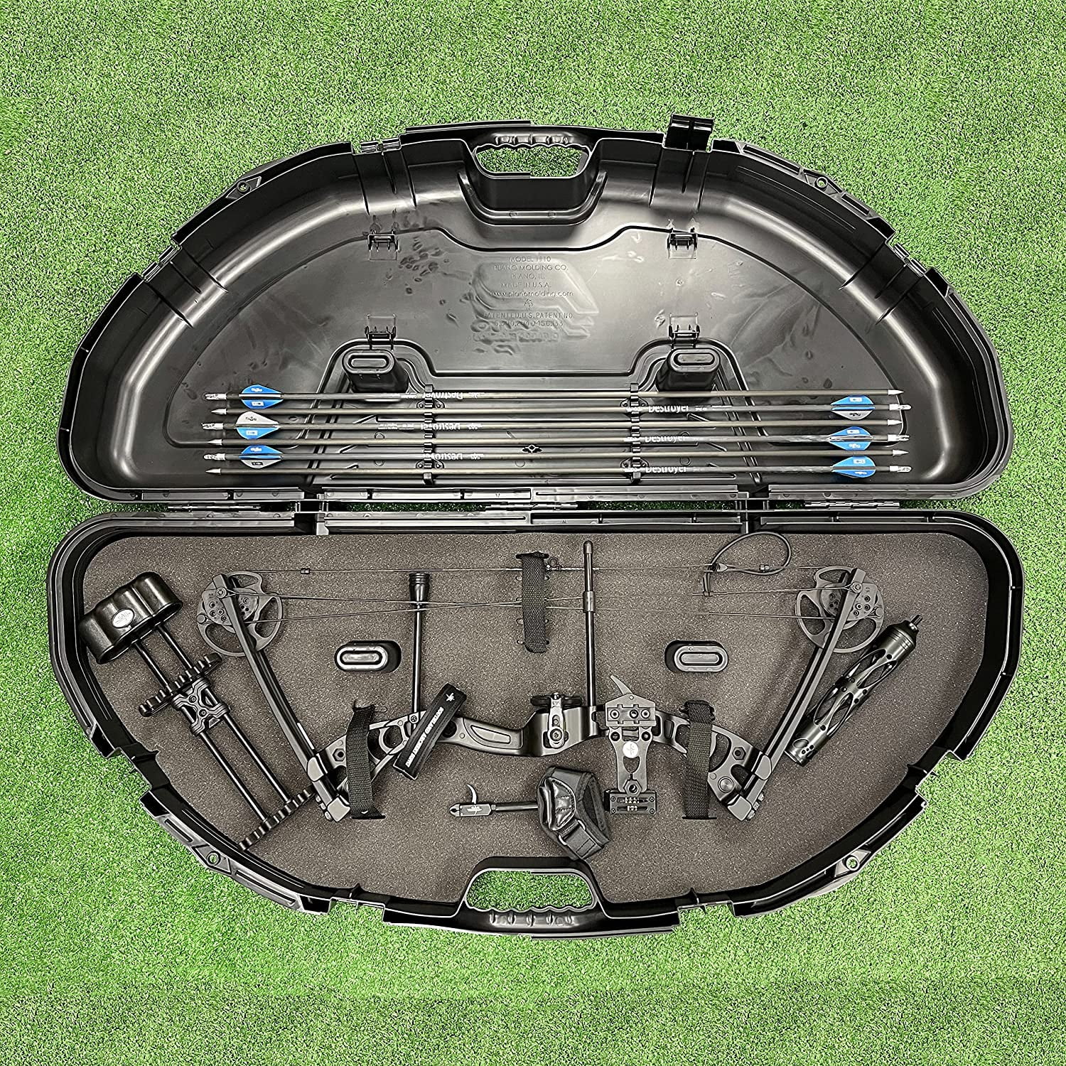 SAS Scorpii 55Lb Compound Bow Travel Package with Arrows Hard Case Loaded