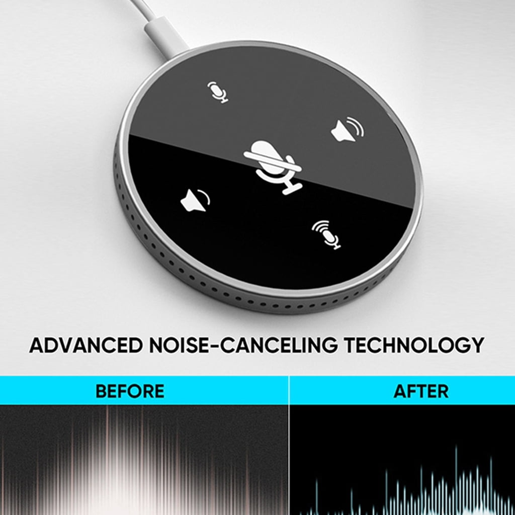 HIABIO USB Microphone with Speaker for Computer,Conference Room Omnidirectional Mic