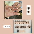 thumbnail image 2 of LRKNNO Uñas postizas adhesivas Halloween de 24 piezas con telaraña negra, 2 of 7