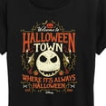 thumbnail image 3 of The Nightmare Before Christmas - Halloween Town Sign - Women's Short Sleeve Graphic T-Shirt, 3 of 5
