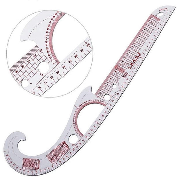 Multifunction Ruler Metric MIUSIE French Curve Rulers Multi-function Ruler Fashion Design for ...