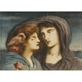 thumbnail image 2 of Simeon Solomon 24x18 Gold Ornate Framed and Double Matted Museum Art Print Titled - Night Looking Upon Sleep Her Beloved Child (1895), 2 of 4