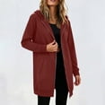 thumbnail image 5 of Jsaierl Zip Up Long Hoodies for Women Casual Solid Color Hooded Sweatshirt Oversized Cotton Long Sleeve Jackets Winter Fashion S-2XL, 5 of 9