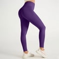 thumbnail image 2 of Hessimy High Waisted Leggings for Women with Pockets Soft Active Tummy Control Pants for Yoga Running & Daily Wear(Purple,M), 2 of 4