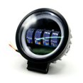 thumbnail image 3 of Faro Para Moto Rasen Auxiliar Led Con Lupa Redondo Con 4 Led Ojo De Angel Con Luz Blanca Fija Y Estrobo  rojo, 3 of 6
