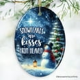 thumbnail image 2 of Snowflakes are Kisses from Heaven Christmas Ornament, Snowman in Magical Night Remembrance Gift, 2 of 7
