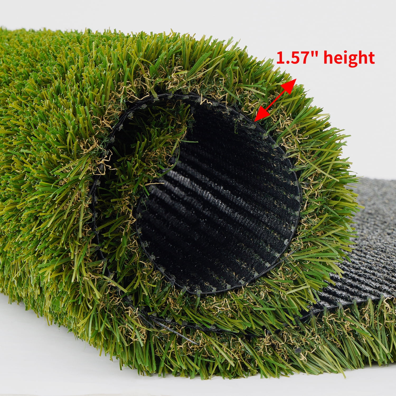 Wulful 1.57" Pile Height Artifical Grass Turf Rugs for Lawn and Garden, PetFriendly Artificial