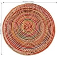 thumbnail image 2 of Natural Jute and Cotton Area Rug – Handwoven, Soft & Durable – Eco-Friendly Boho Rug for Living Room, Bedroom, or Entryway Size - 3 x 3 Feet Round (90 cm x 90 cm), 2 of 4