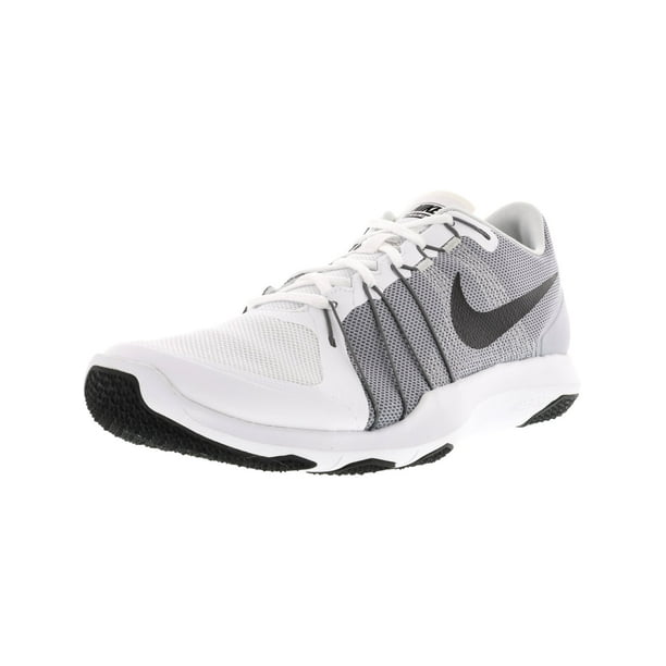 Nike Hommes Flex Train Aver Blanc / Noir-Loup Gris Cheville-Haute Chaussures d'Entraînement - 10M