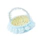 thumbnail image 5 of Cesta de flores para boda, cestas tejidas, portátil, hermosa cesta de flores para niña, de mano, para fiestas, bodas, eventos y ocasiones especiales. Azul, 5 of 8