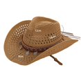 thumbnail image 3 of Sun Western Cowboy Hat With Layered Cutout Design – Lightweight Outdoor Summer Headwear for Casual Activities, 3 of 4
