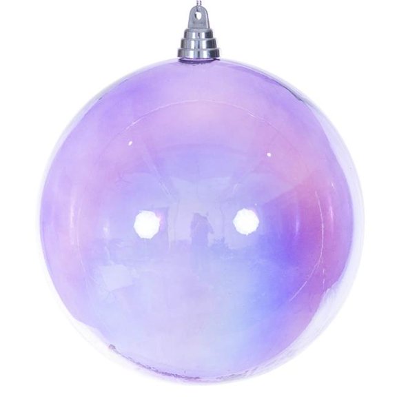 Vickerman MC250486W 8 in. Lavender Iridescent Ball Ornament