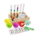 thumbnail image 3 of Rainbow Clip Bead Puzzle, juego de mesa, juguetes sensoriales preescolares, bolas de arco iris de madera en tazas para niños, 3 of 9