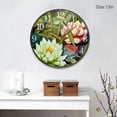 thumbnail image 4 of Dreamtimes Lotus Flowers with Leaves Pattern Wall Clock Silent Non Ticking 10 Inch Round Easy to Read for Home Office School Clock, 4 of 7