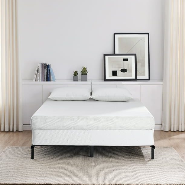 Mainstays 7 Adjustable Metal Bed Frame Black Adjusts Twin Queen