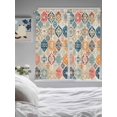 thumbnail image 4 of Living Room Curtains 72 Inches length, Boho Morocco Window Treatment Curtain Drapes, Retro Farmhouse Ethnic Neutral Aesthetic Light Filtering Drapes for Bedroom Laundry Room, 52"x72", 2 Panels, 4 of 7