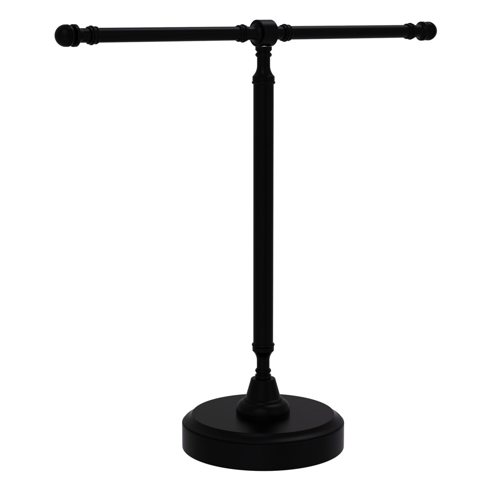 Vanity Top 2 Arm Guest Towel Holder in Matte Black