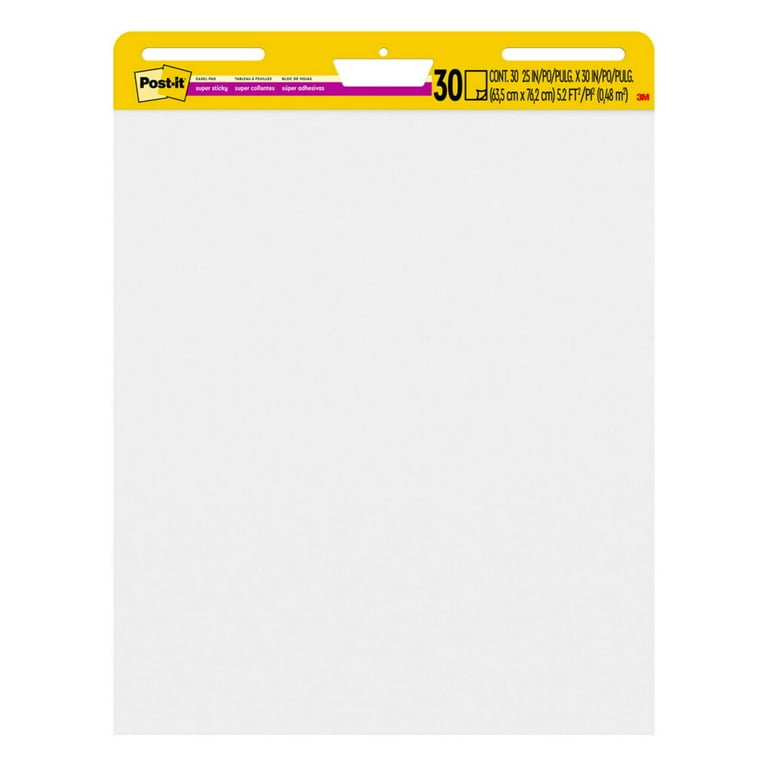 Post-it Super Sticky Easel Pad, 25 x 30 Inches, 30 Sheets/Pad, 2