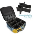 thumbnail image 6 of Makeup Train Case with Adjustable Dividers,Cosmetic Bag Portable Portability Bag Case Gifts Yellow Flowers and Leaves, 6 of 8